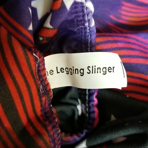 The Legging Slinger Large "R.E.D. Remember Everyone Deployed" Patriotic Leggings - Picture 3 of 4